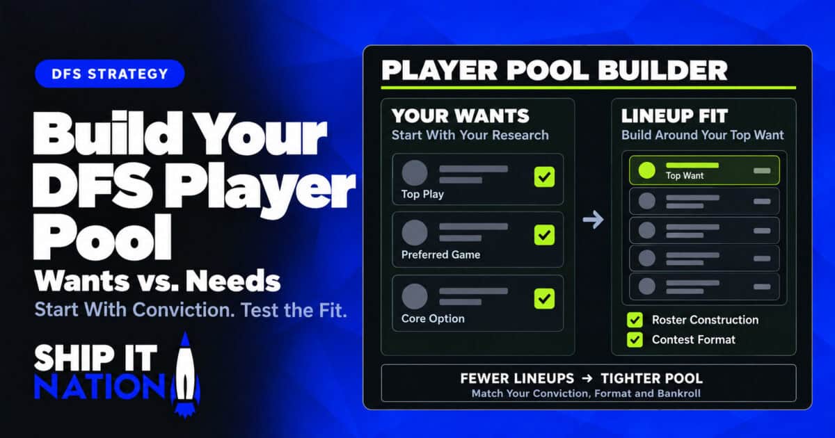 How to Build a DFS Player Pool: Wants vs. Needs Framework