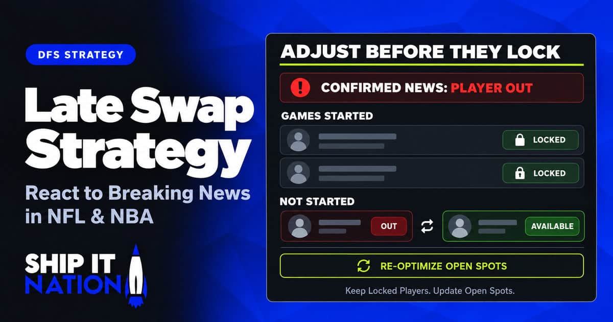 Late Swap Strategy Guide: How to React to Breaking News in NFL and NBA DFS