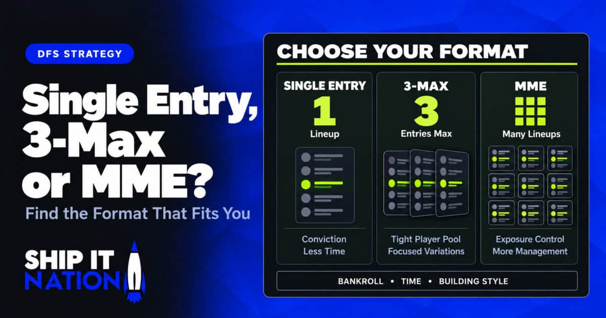 3-Max vs. Single Entry vs. MME: Which DFS Format Should You Play?